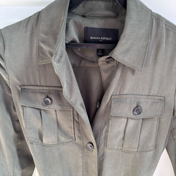 Banana republic olive/khaki green military utility jacket - Picture 2 of 9